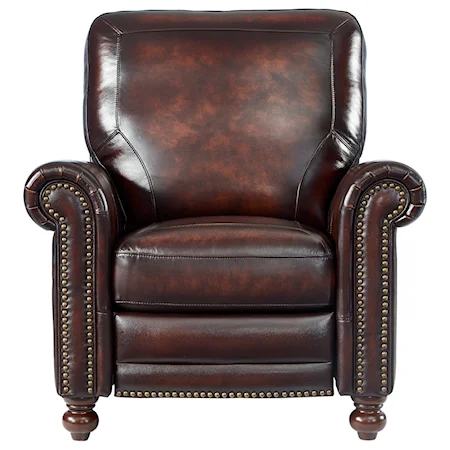 Traditional Leather Push-Back Recliner